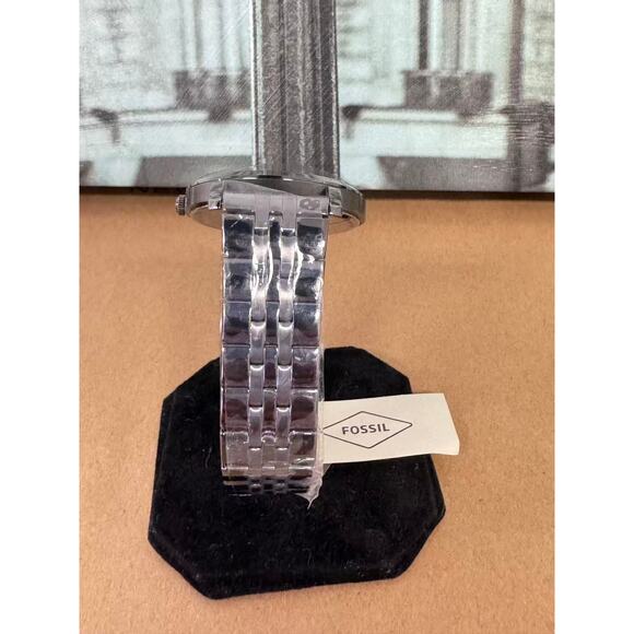 NWT Fossil BQ2419 Lux Luther Three-Hand Smoke Stainless Steel Watch - Picture 5 of 8